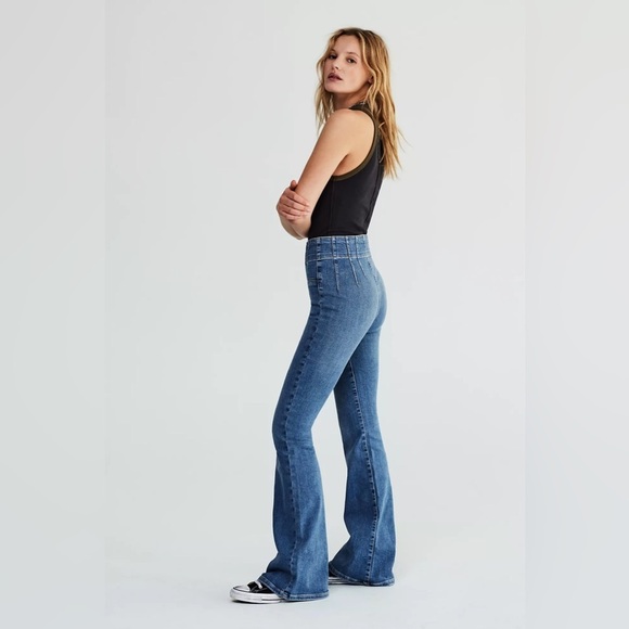 FREE PEOPLE Jayde Jeans in Sunburst Blue 28 - Picture 6 of 12